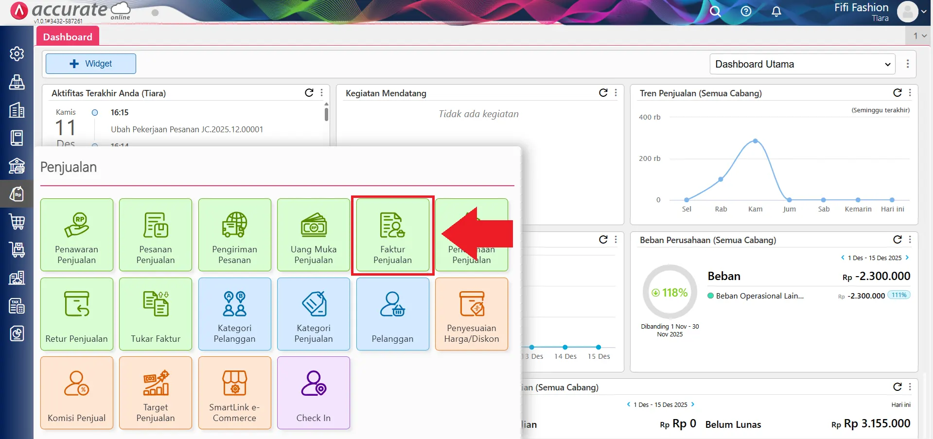 Melihat transaksi Accurate POS yang belum terimpor