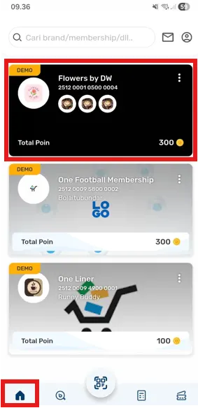 melihat daftar merchant