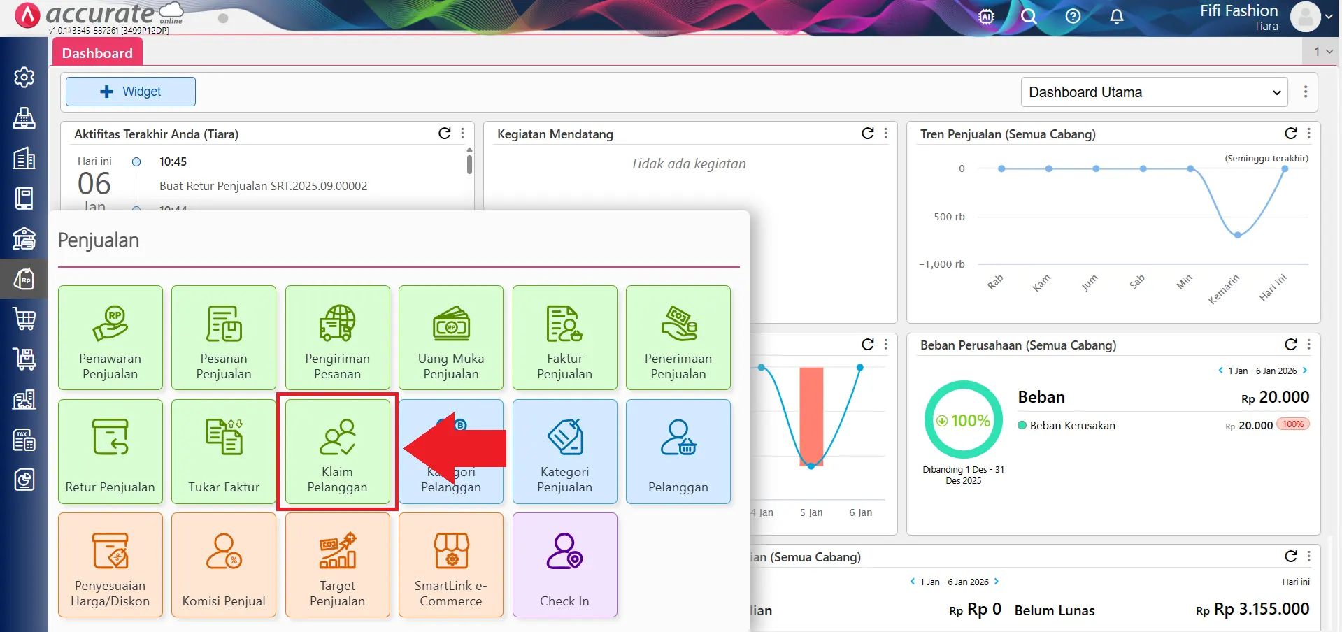 memberikan klaim pelanggan