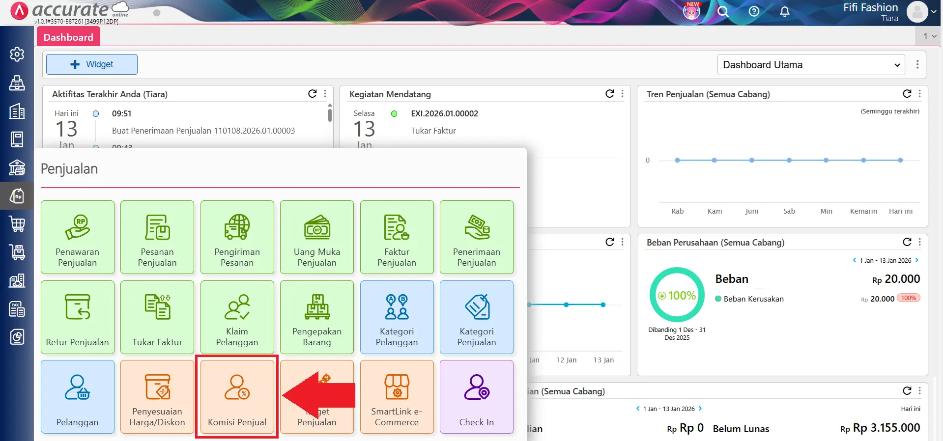 komisi penjualan bertingkat