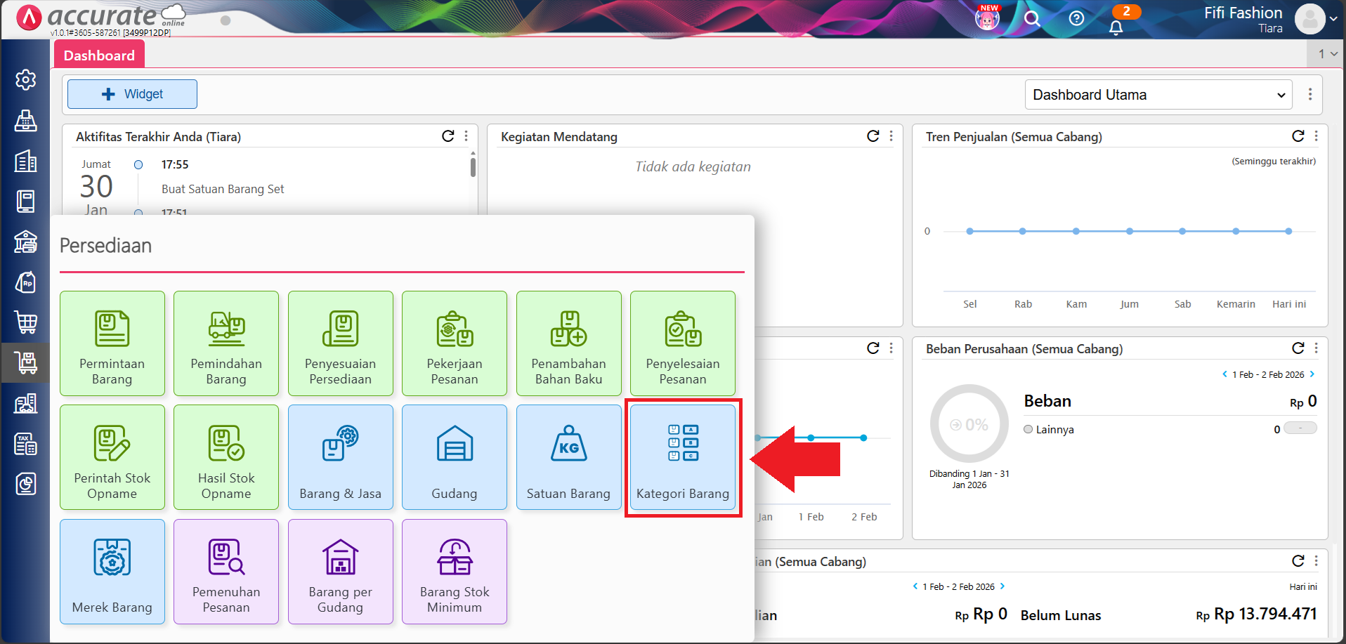 Cara impor kategori barang dari Excel