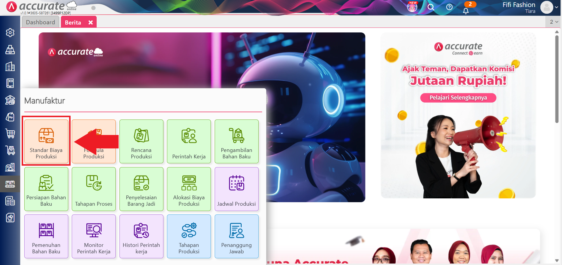 standar biaya produksi