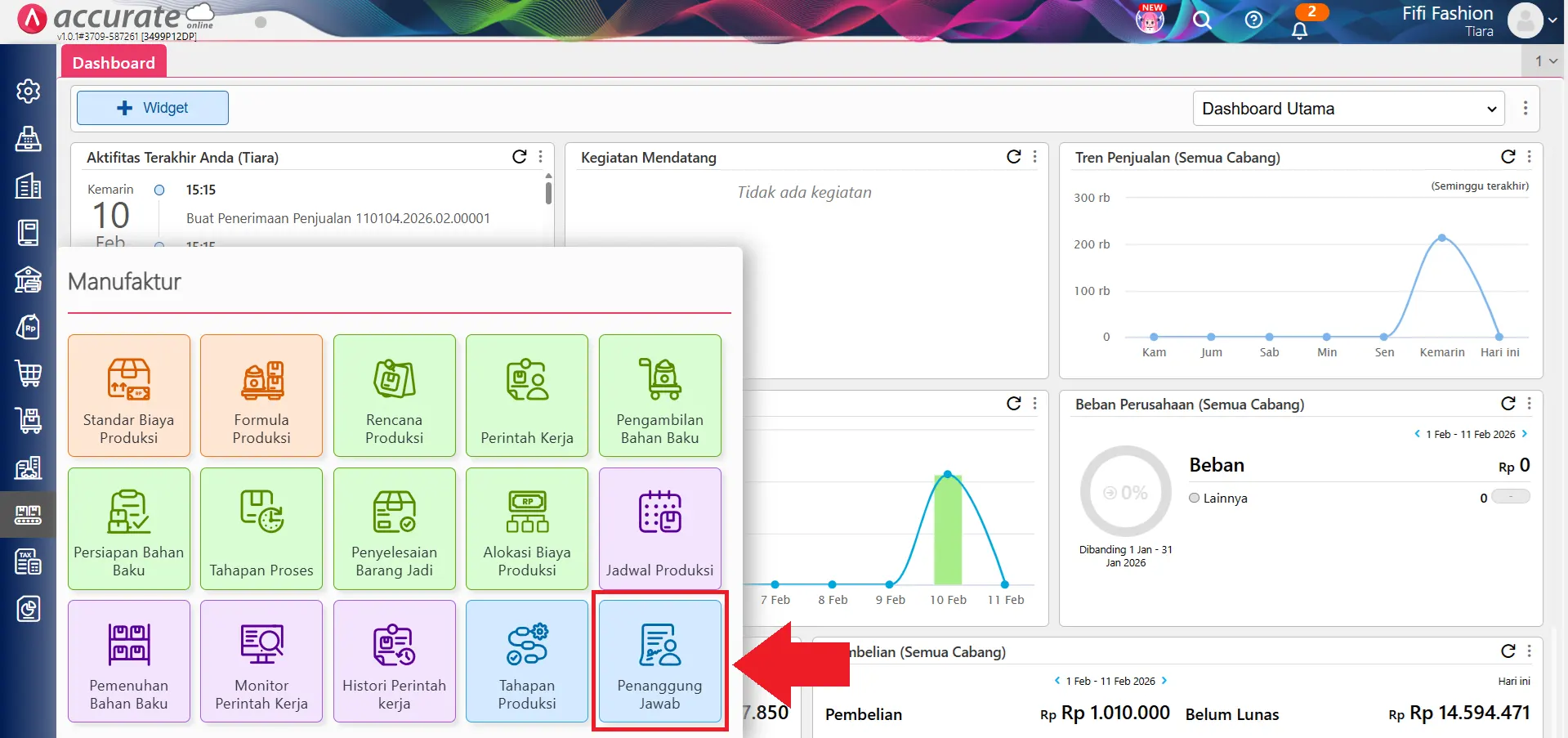 penanggung jawab produksi