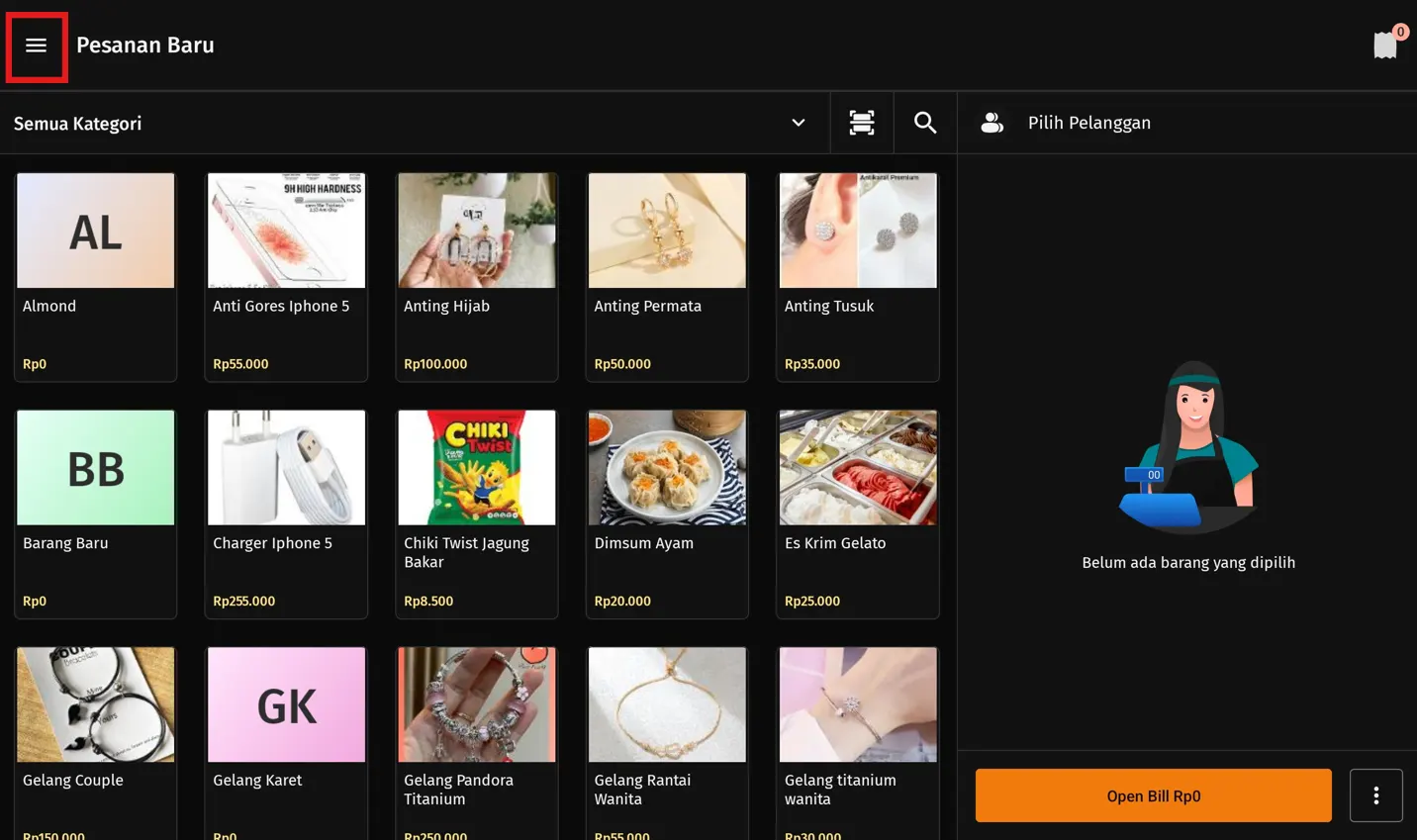 ubah tampilan katalog