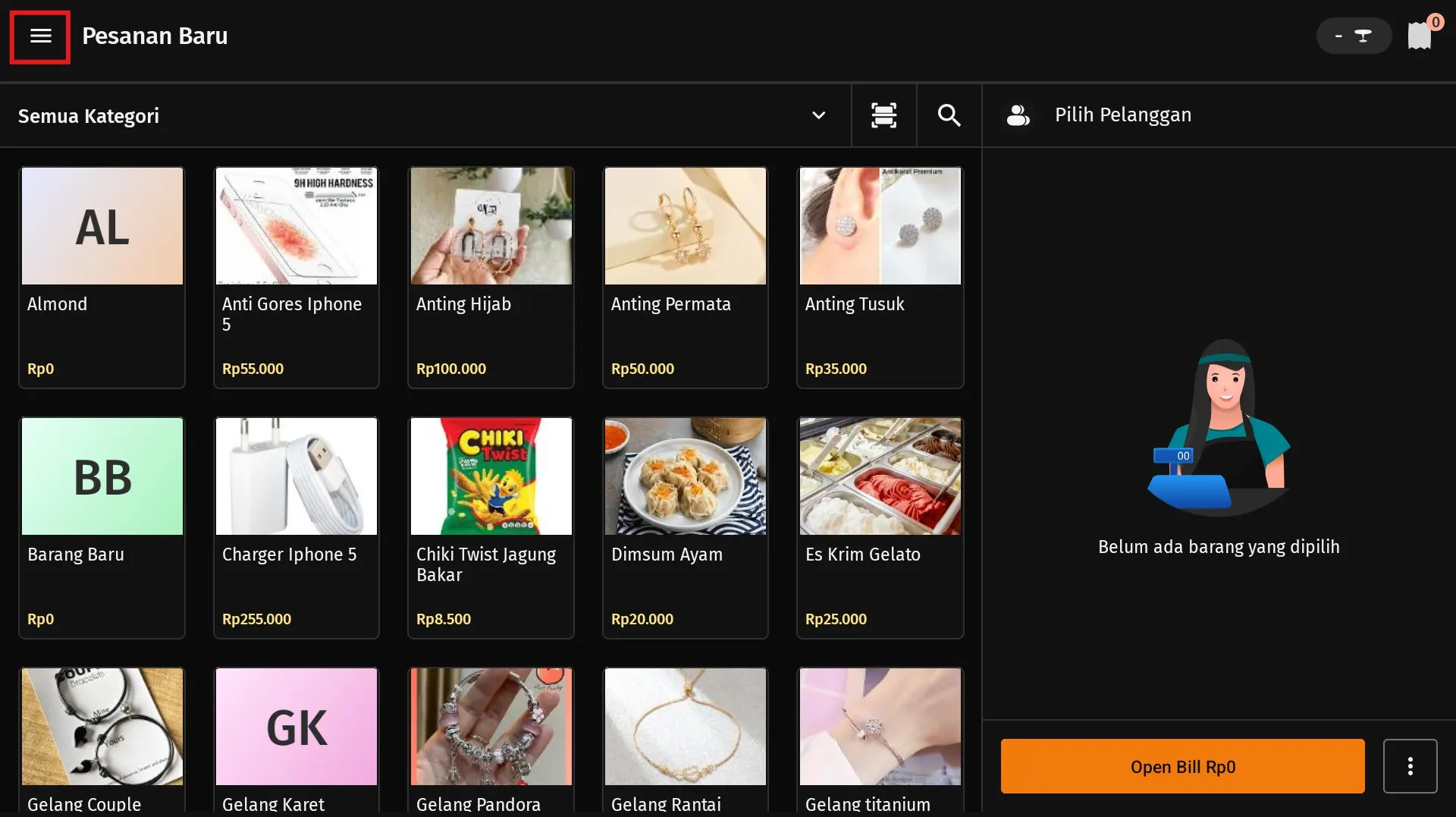 menghubungkan cash drawer