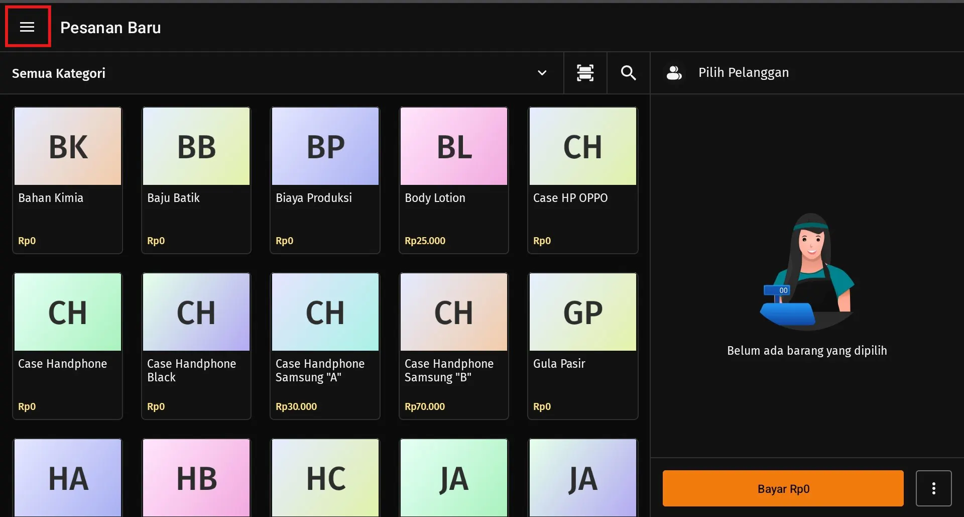 cetak ulang struk dapur/gudang
