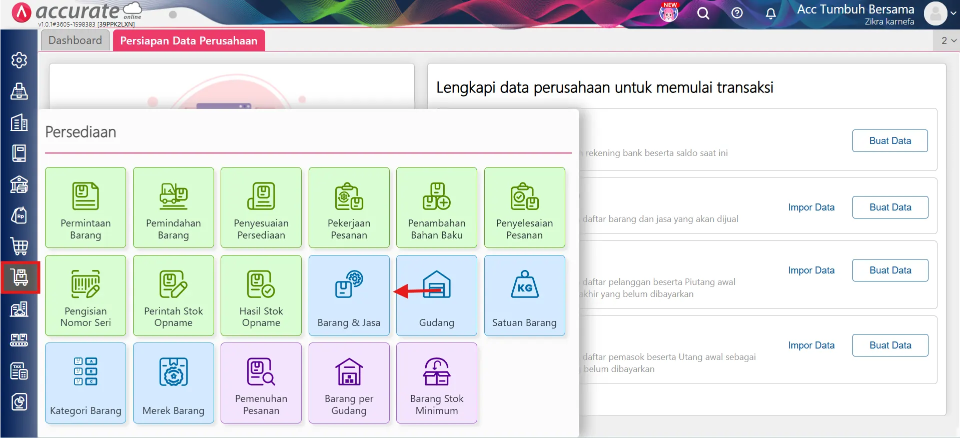 catat transaksi penjualan TKP