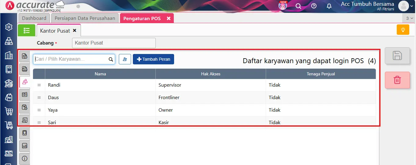 Mengatasi error perangkat POS