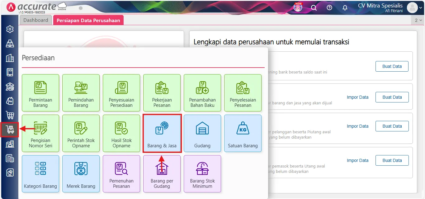 Mengisi merek barang