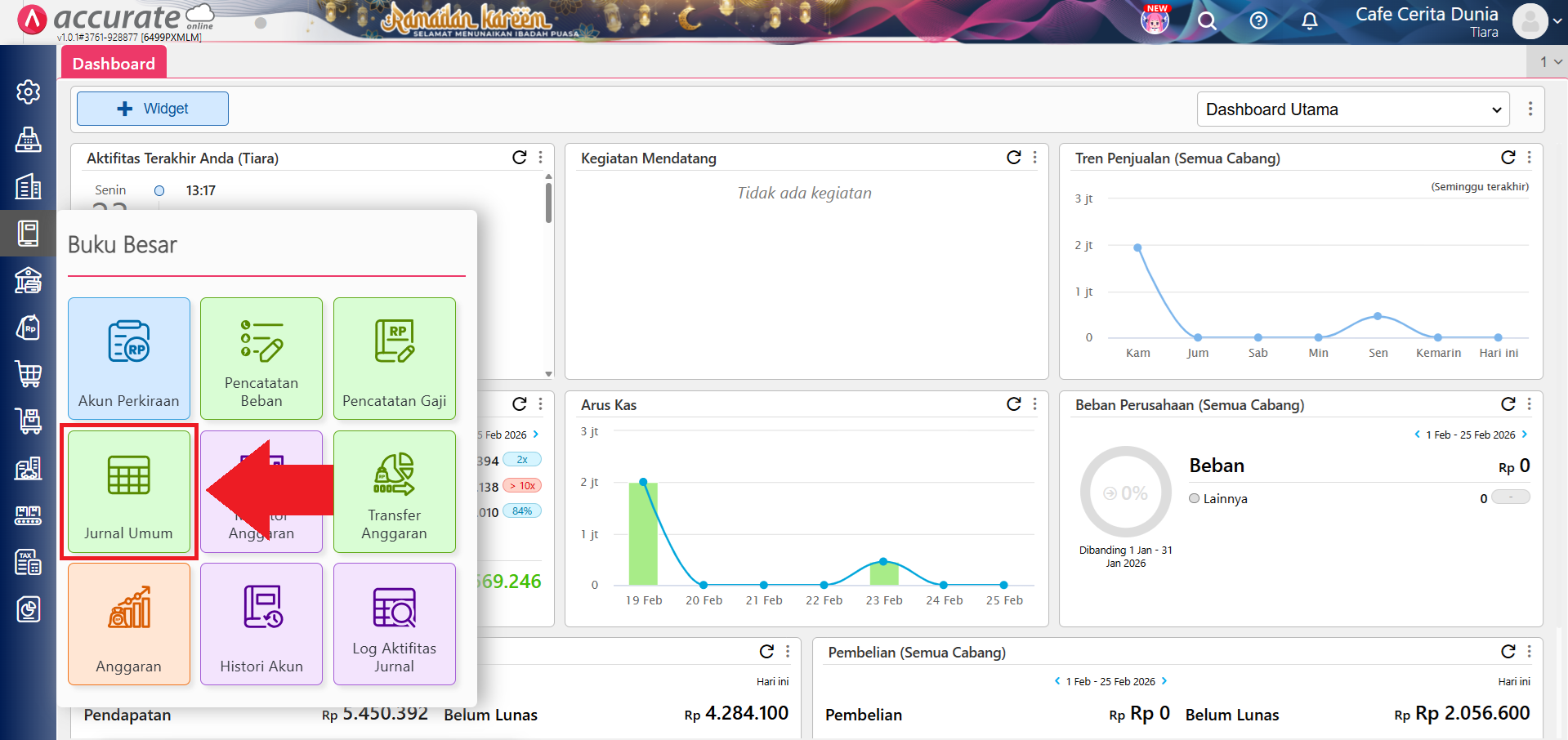 hapus pencatatan Beban secara massal
