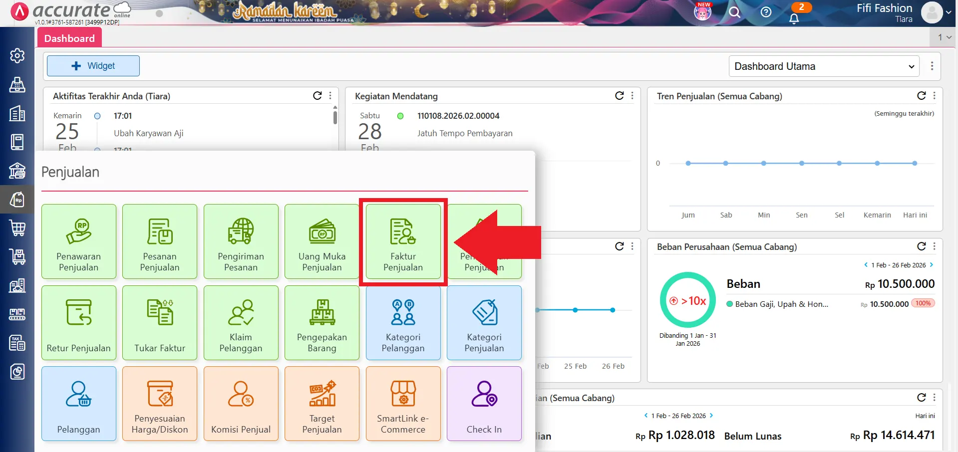 impor faktur dari pesanan penjualan