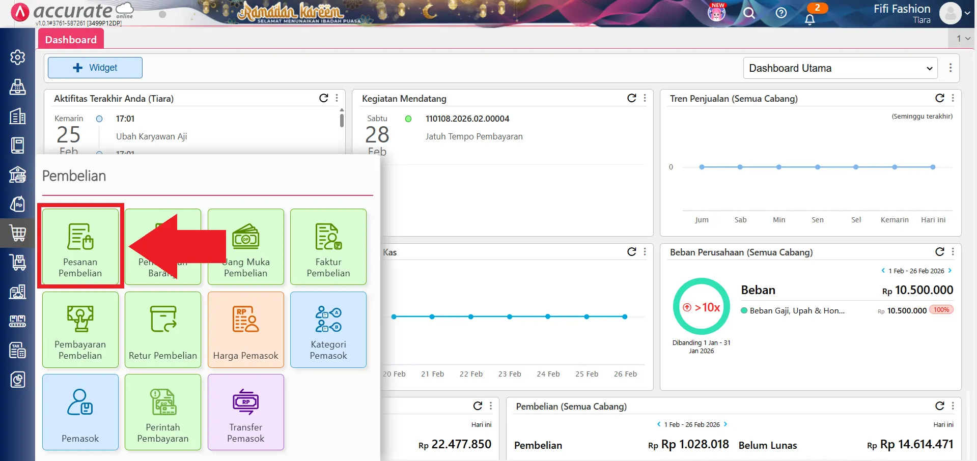impor pesanan pembelian