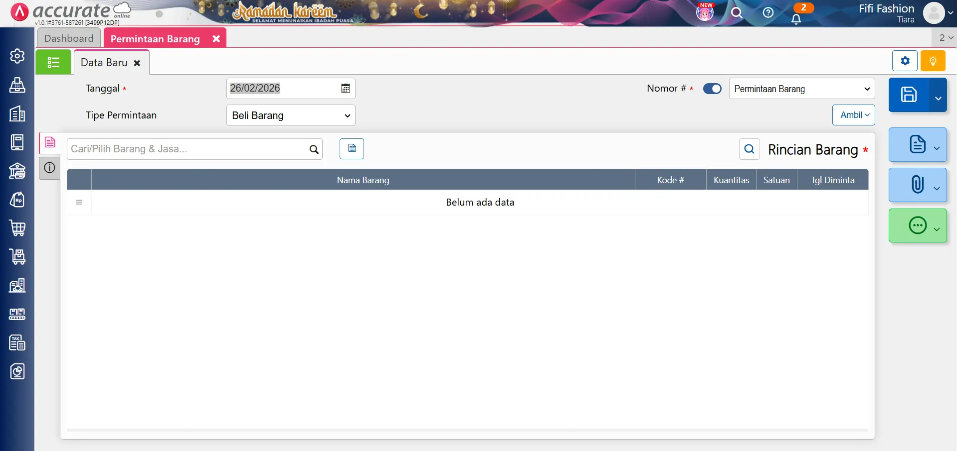 fitur permintaan barang