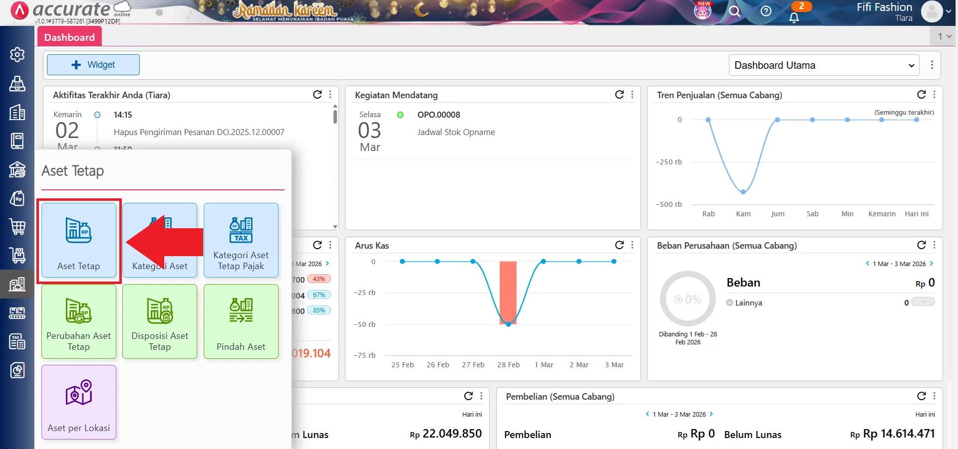 Cara menghapus aset tetap