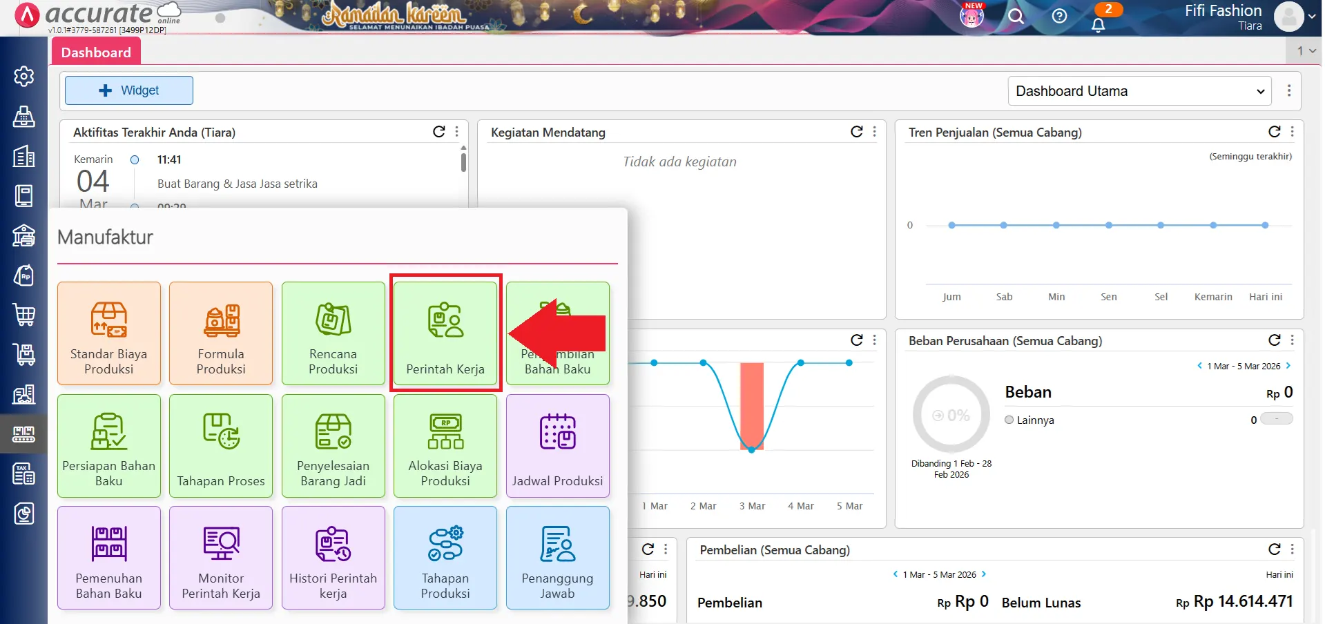 impor bahan baku perintah kerja excel