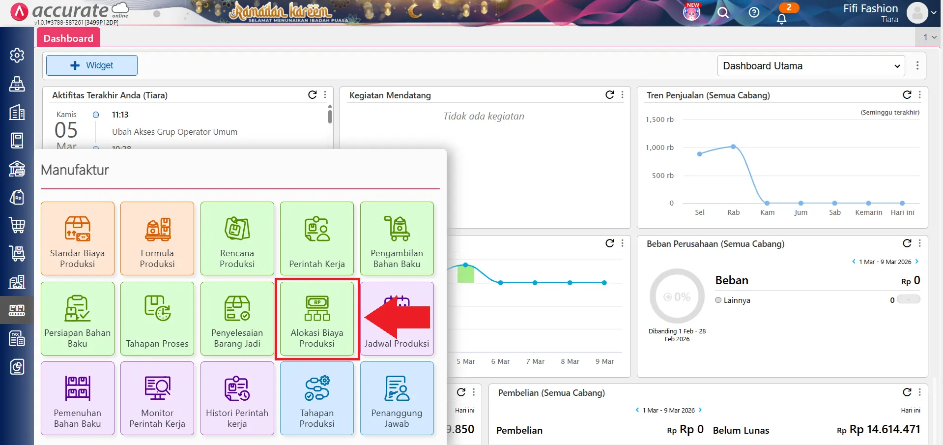 mengatasi error alokasi biaya produksi
