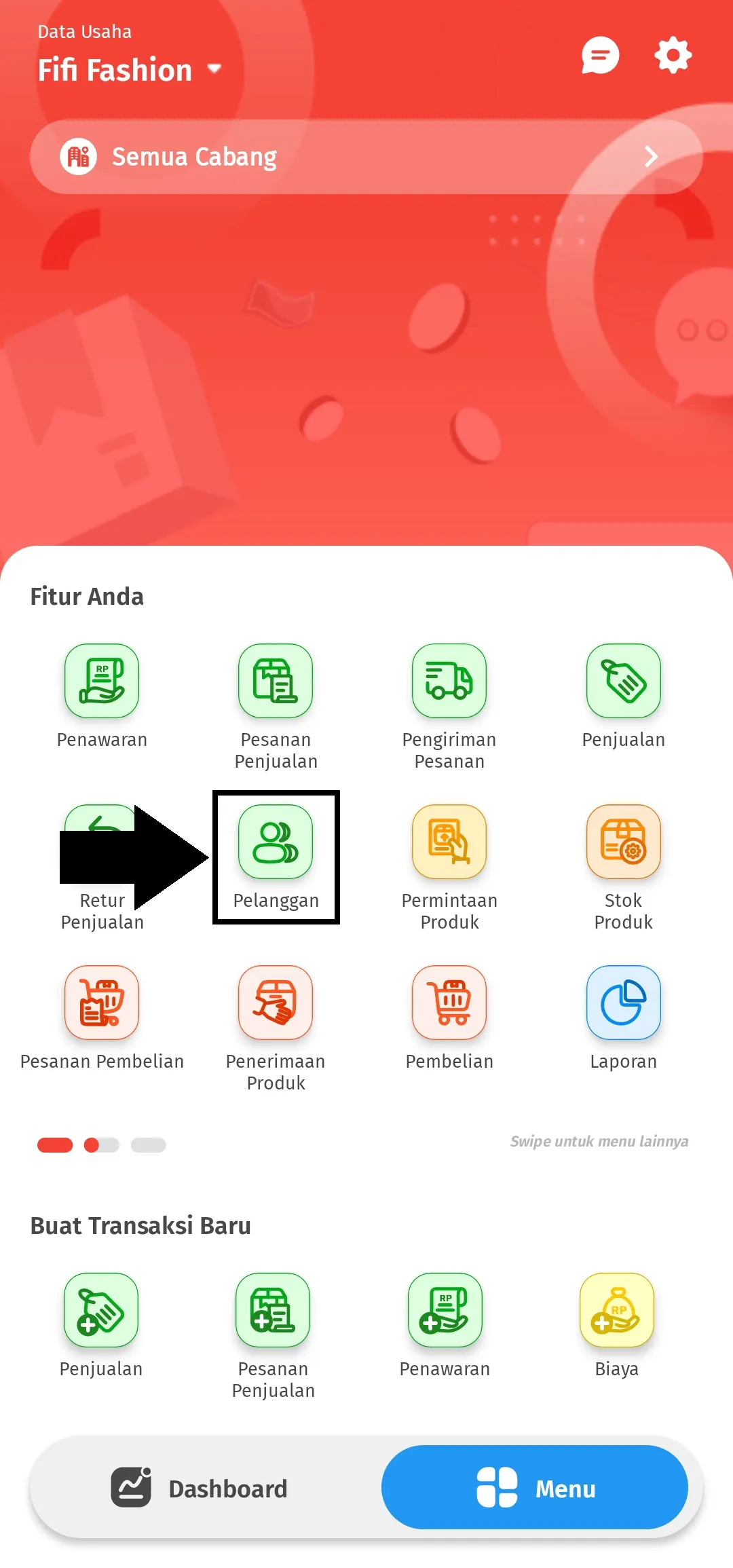 mengisi saldo piutang
