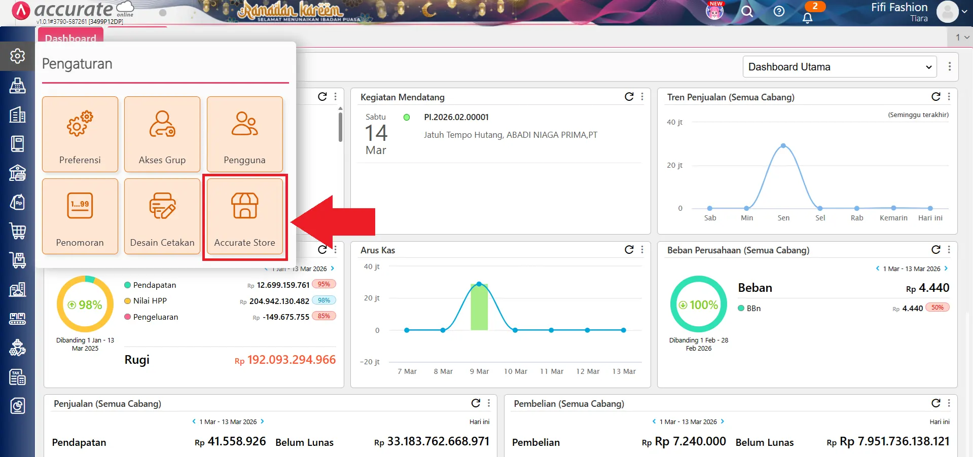 menonaktifkan integrasi API