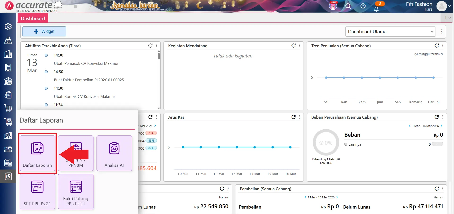menampilkan kuantitas belum terproses di laporan DO