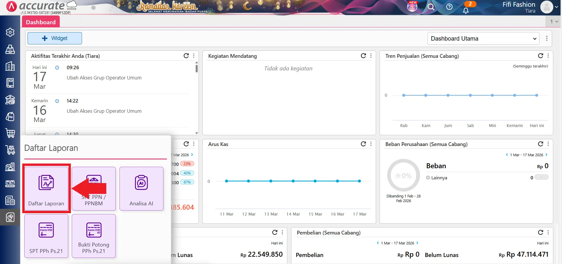 modifikasi laporan nilai persediaan per kategori barang