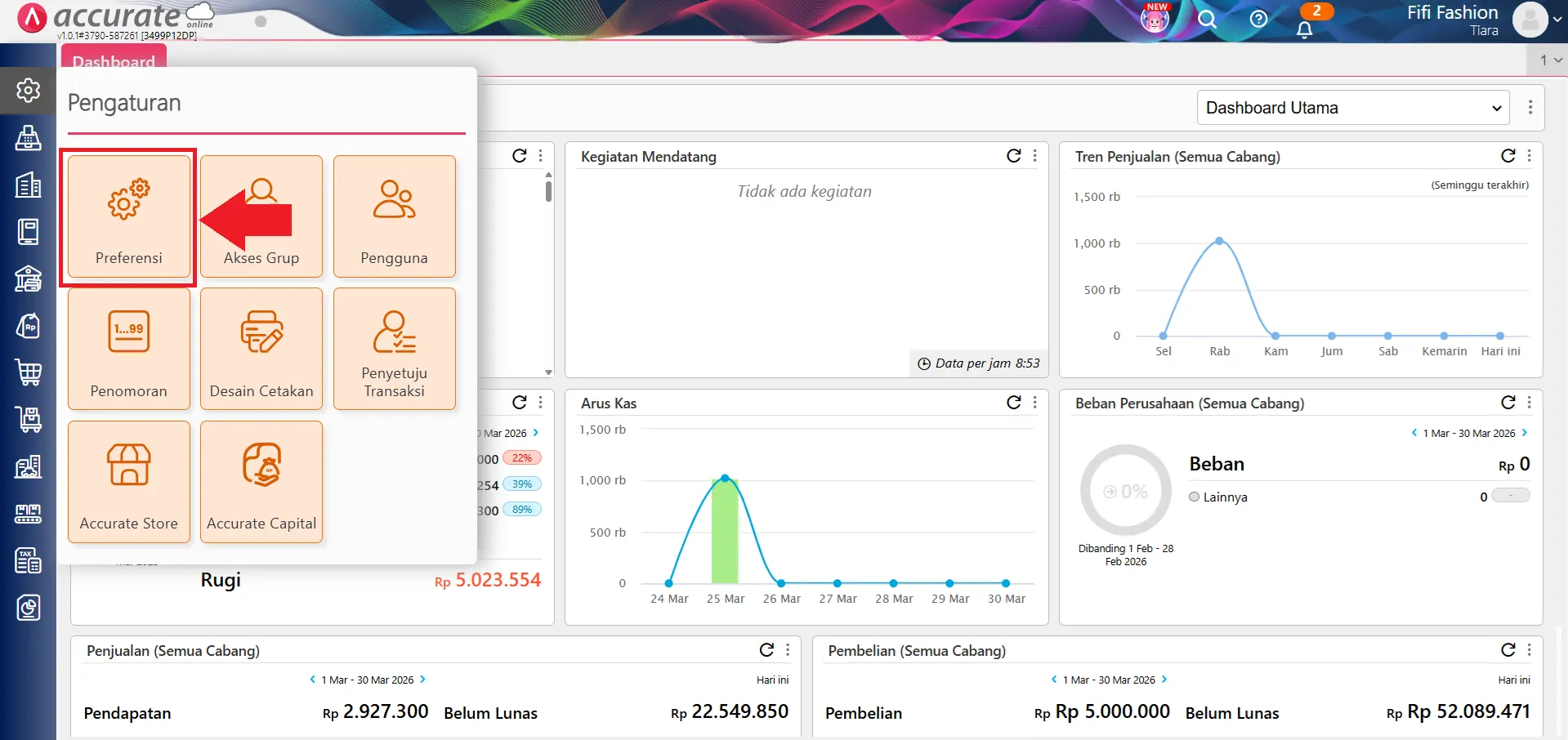 mencatat saldo awal uang muka pembelian