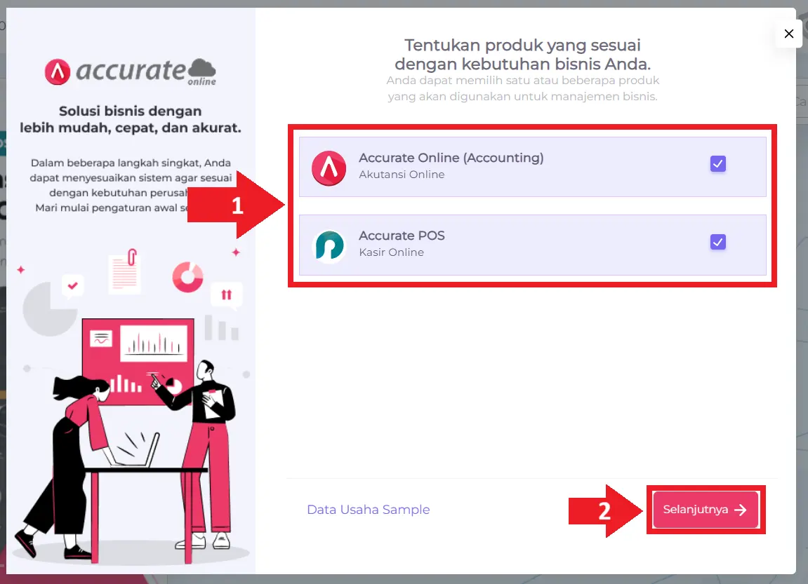 buat data usaha baru Accurate
