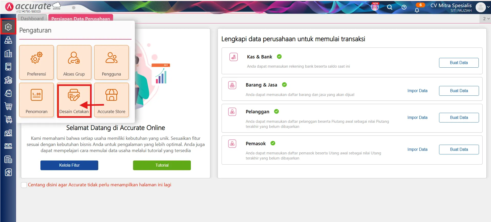 menampilkan Ref Kode pajak barang