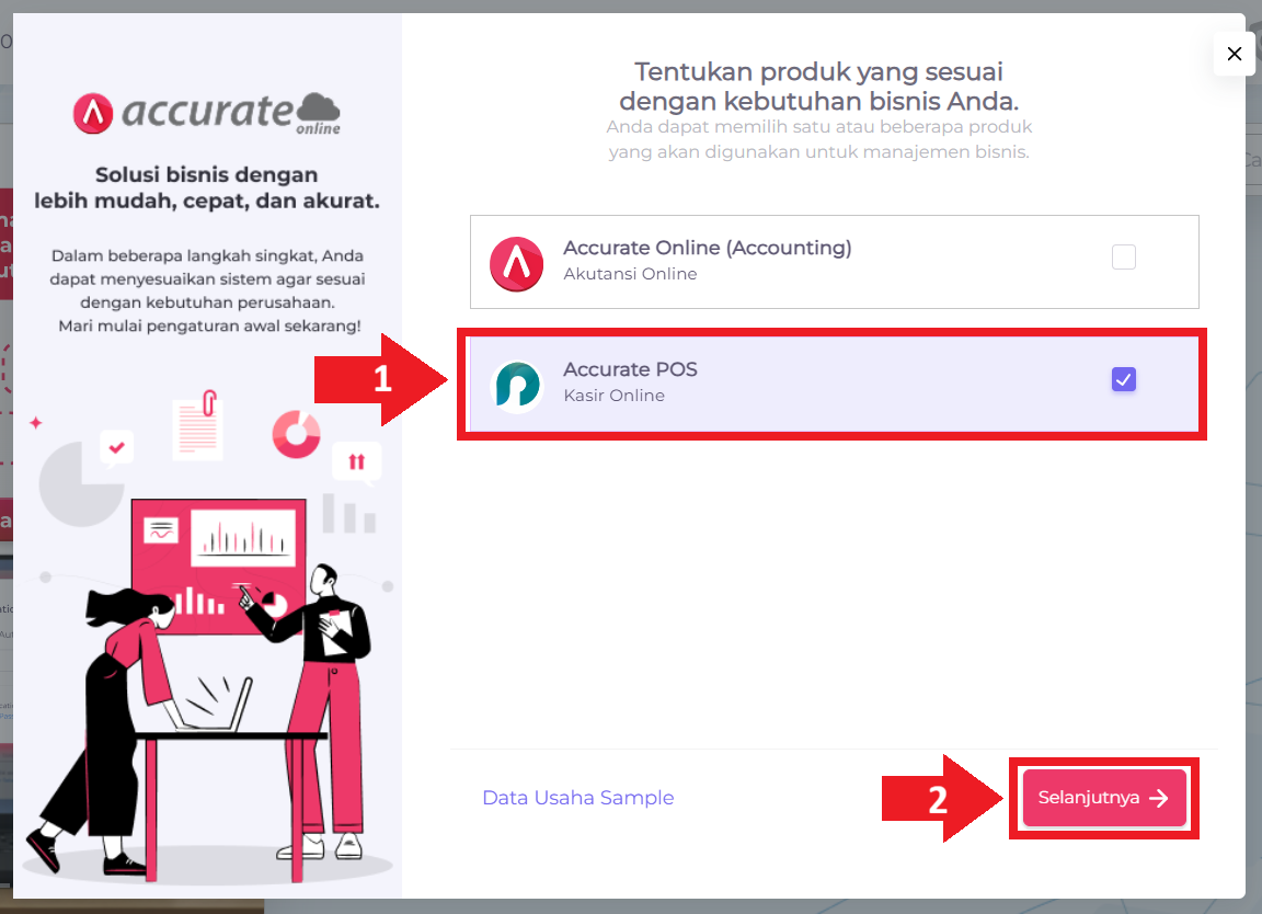 buat data usaha baru Accurate