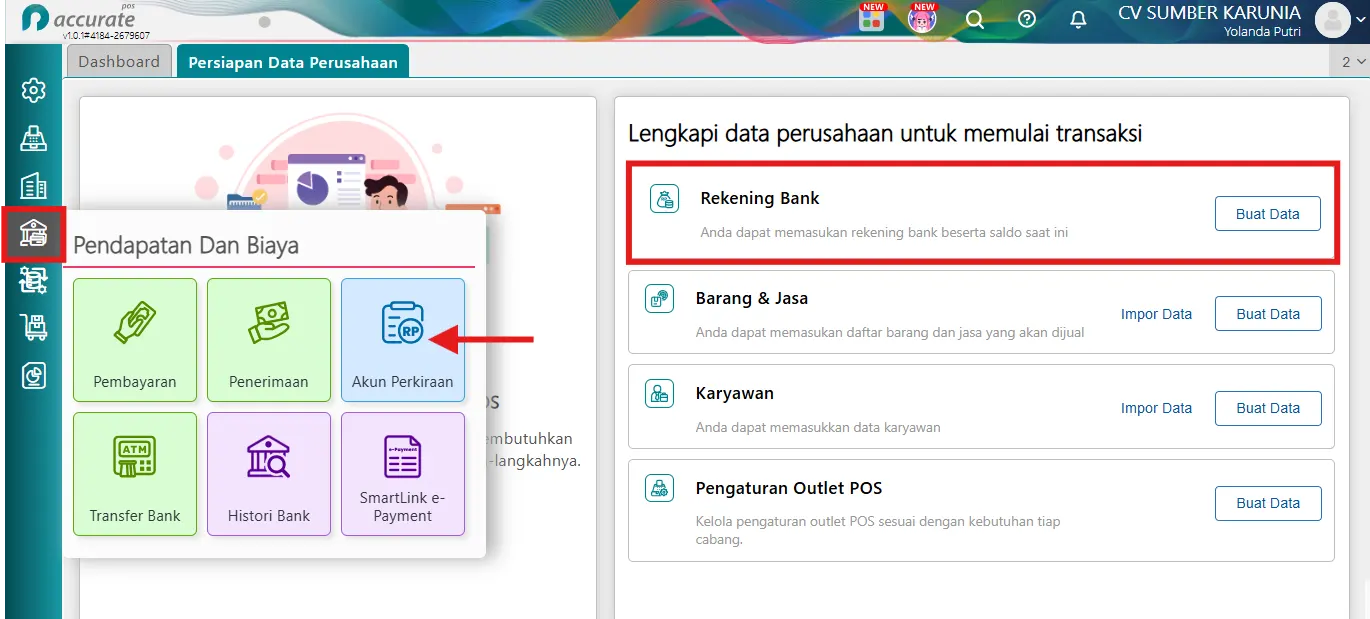 melengkapi data Perusahaan