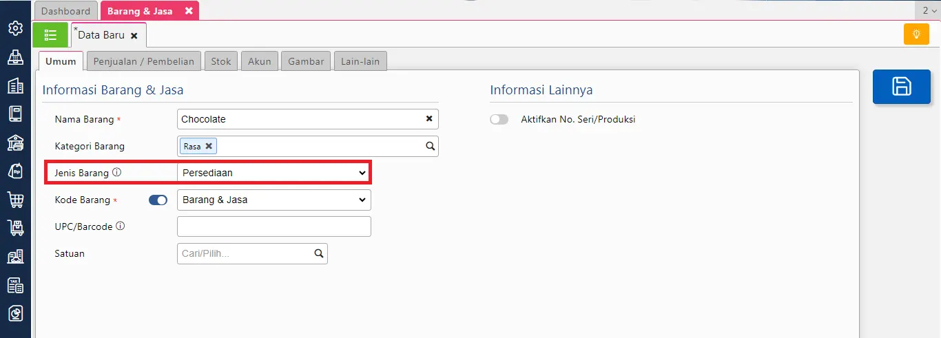 mengatur produk berdasarkan modifier