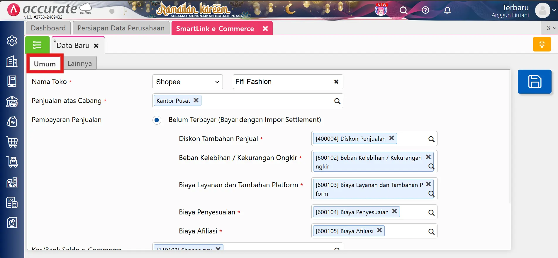 Cara setting smartLink Shopee