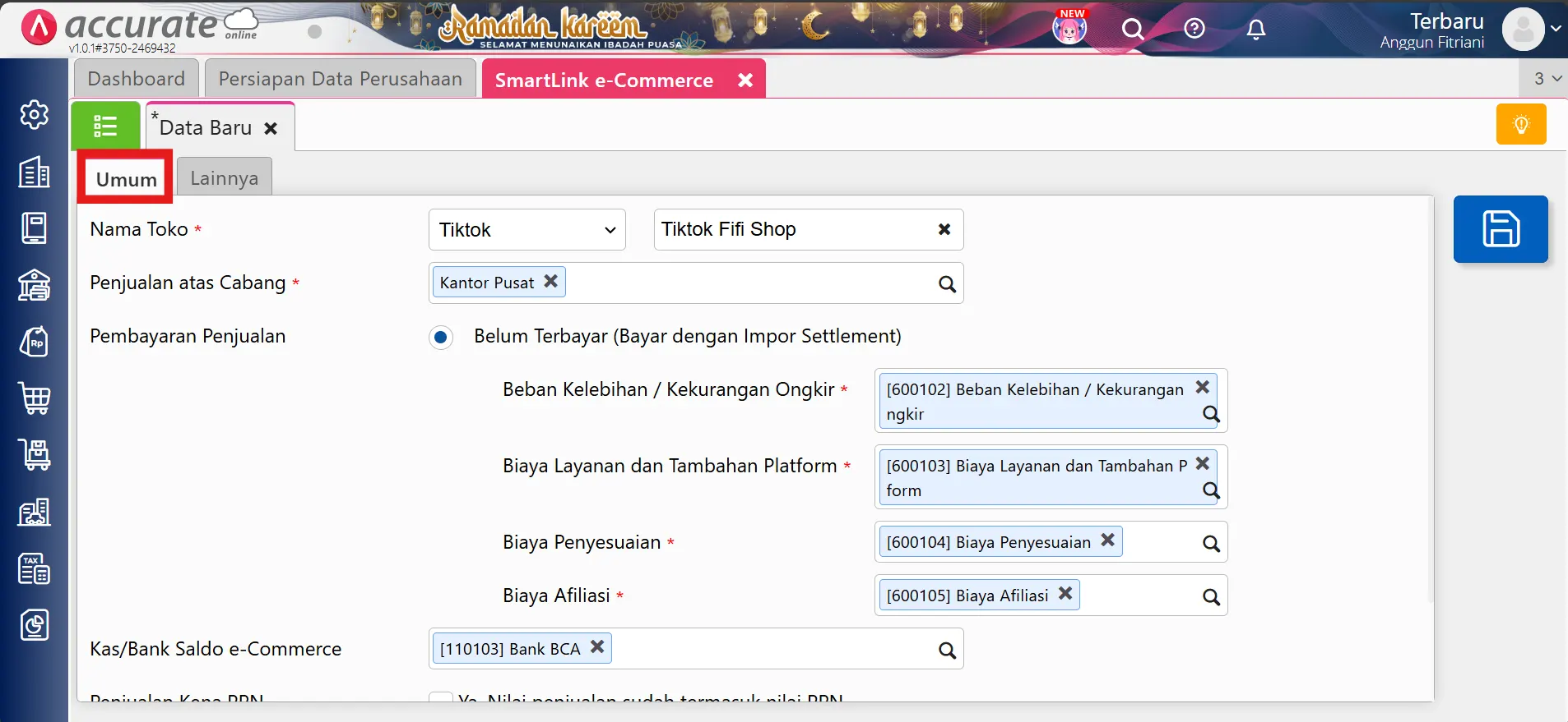 Cara setting smartLink TikTok Shop