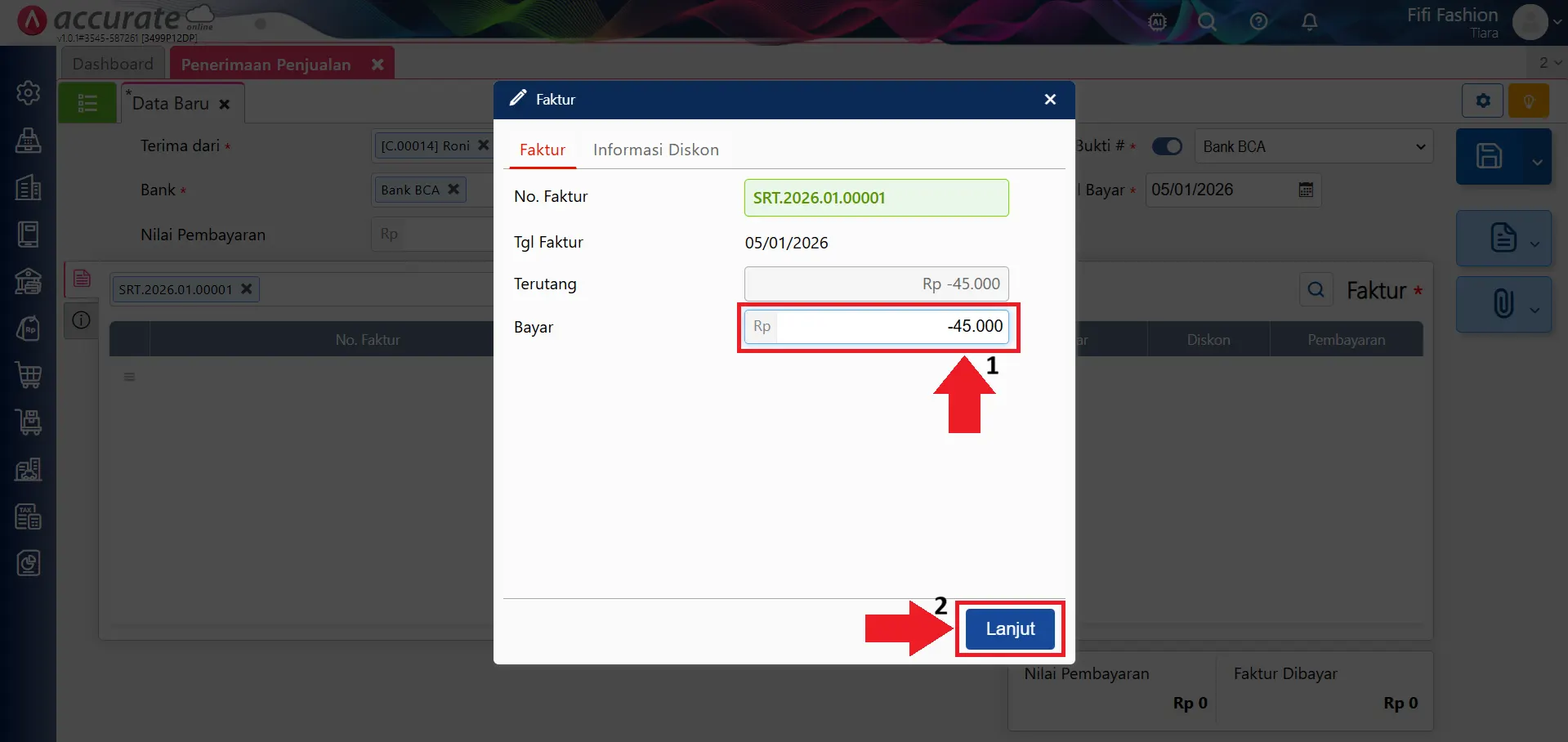 Cara retur penjualan jasa