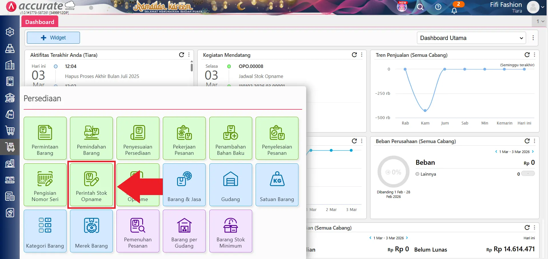 hapus perintah stock opname