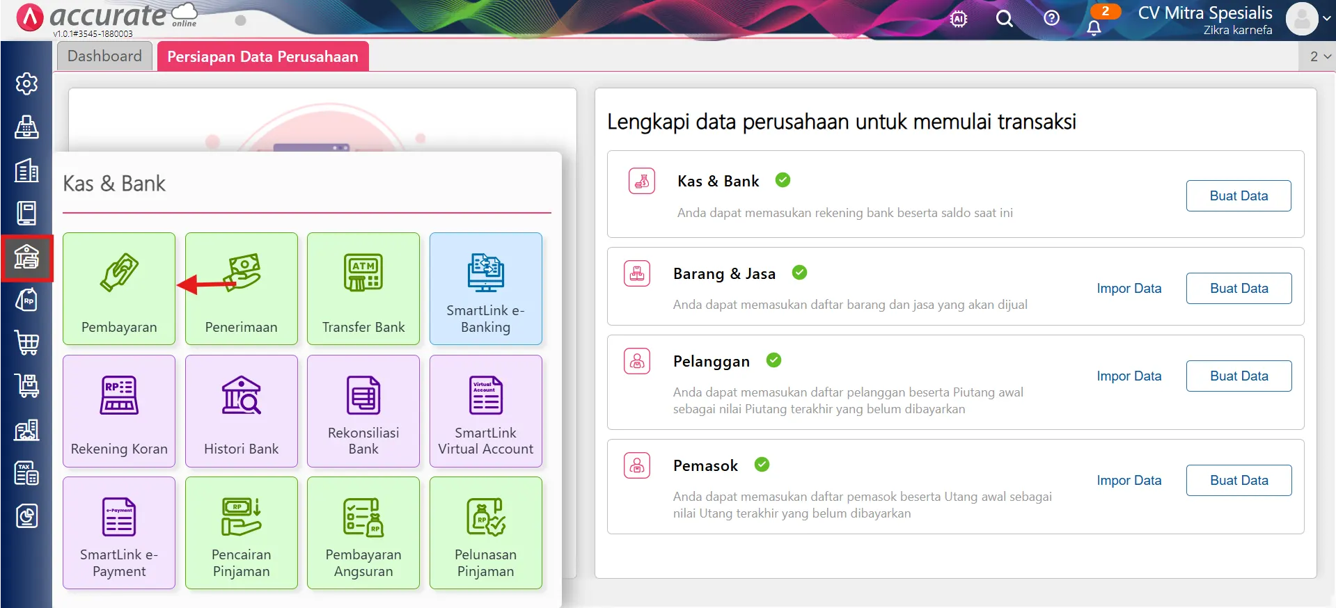 pembelian dilunasi pihak ketiga