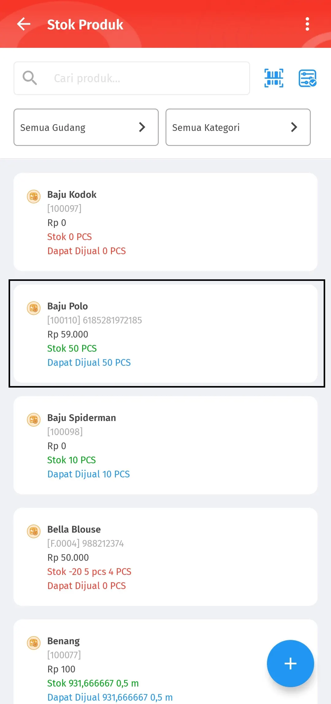 menambahkan produk barang