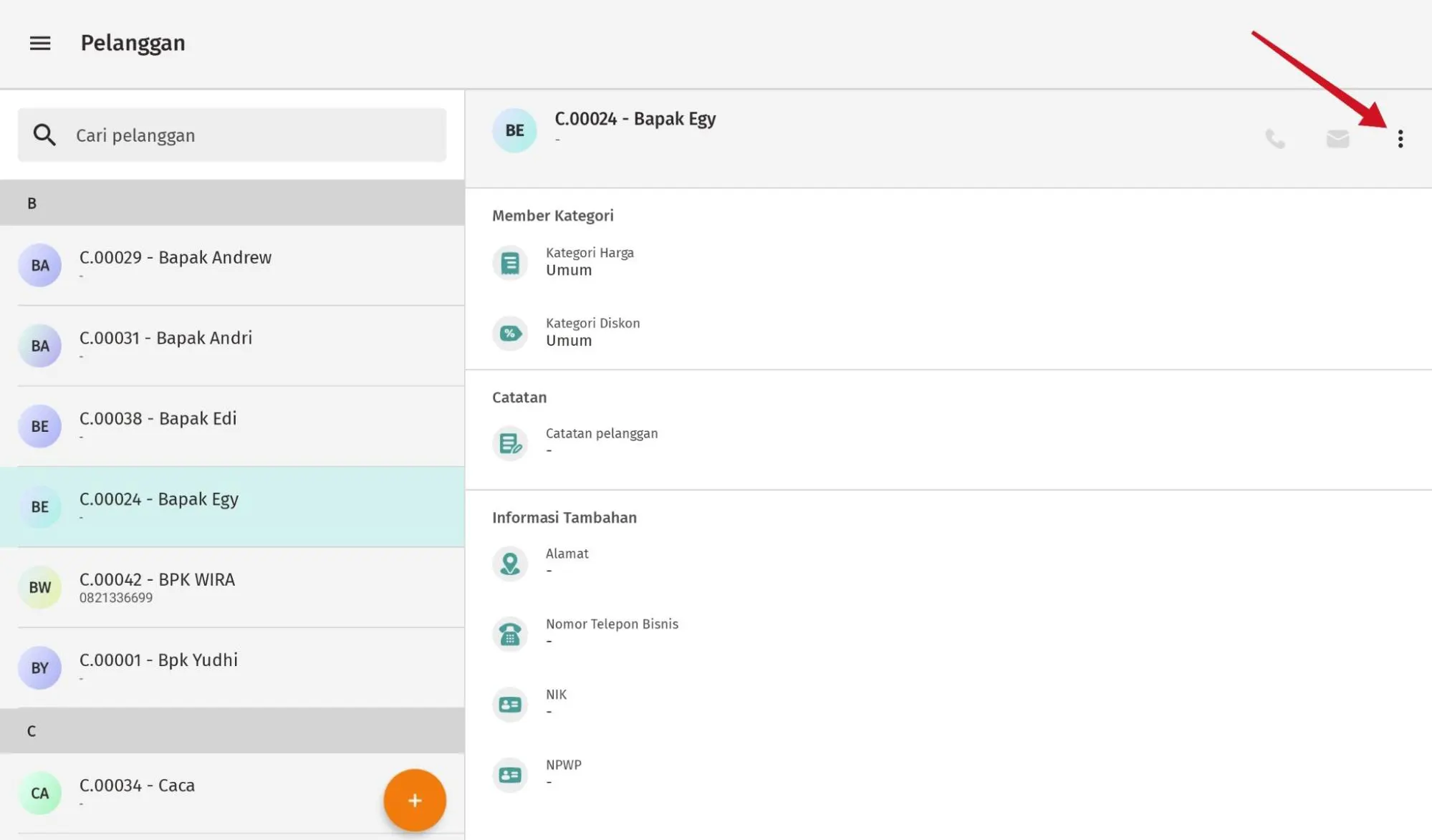 menentukan kategori penjualan pada pelanggan