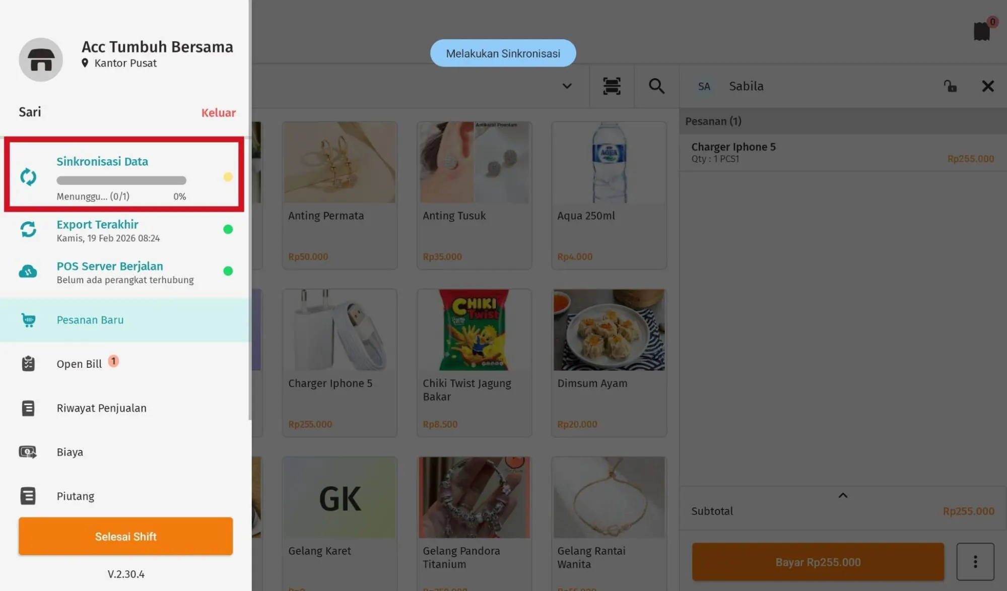 tidak bisa ubah syarat bayar
