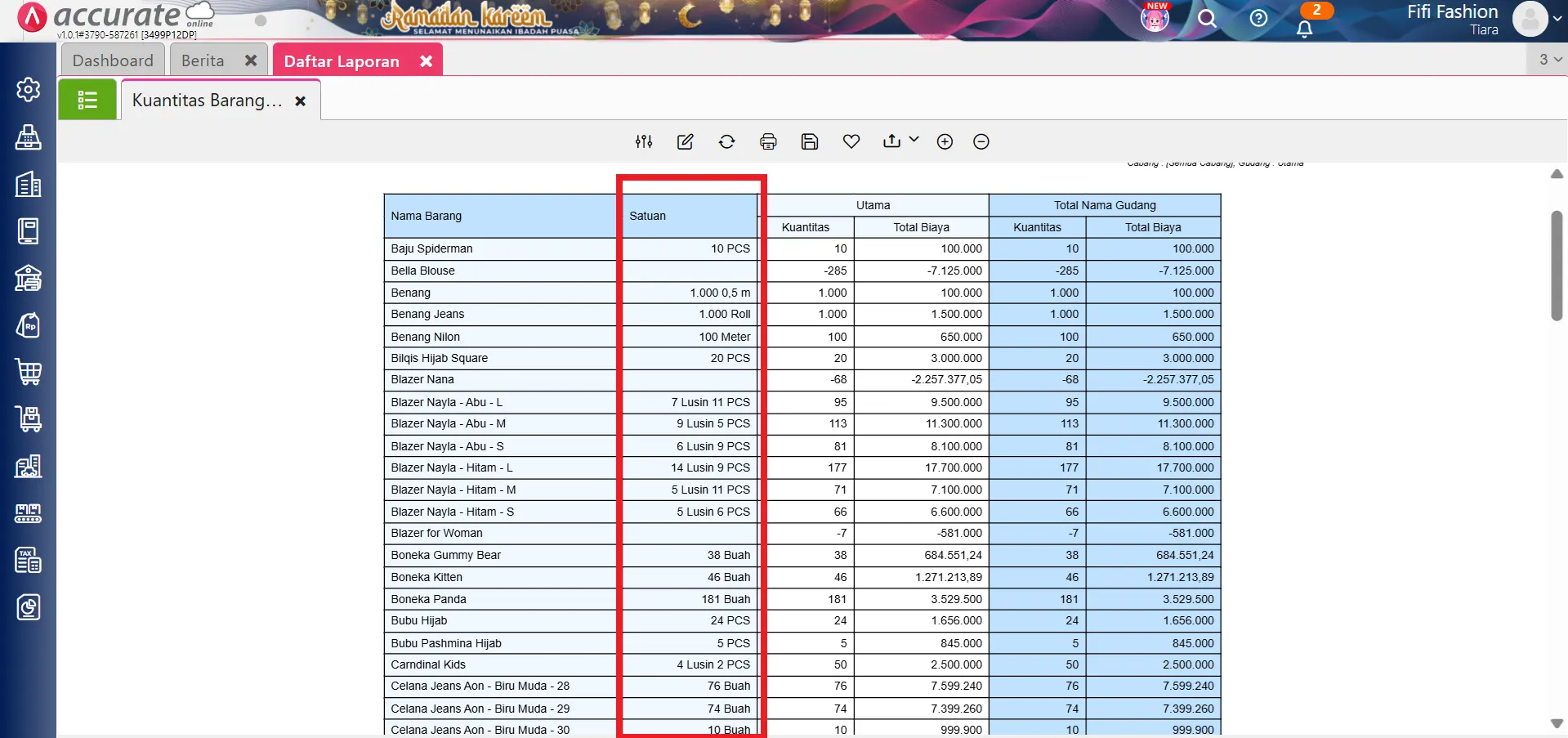 menampilkan konversi satuan