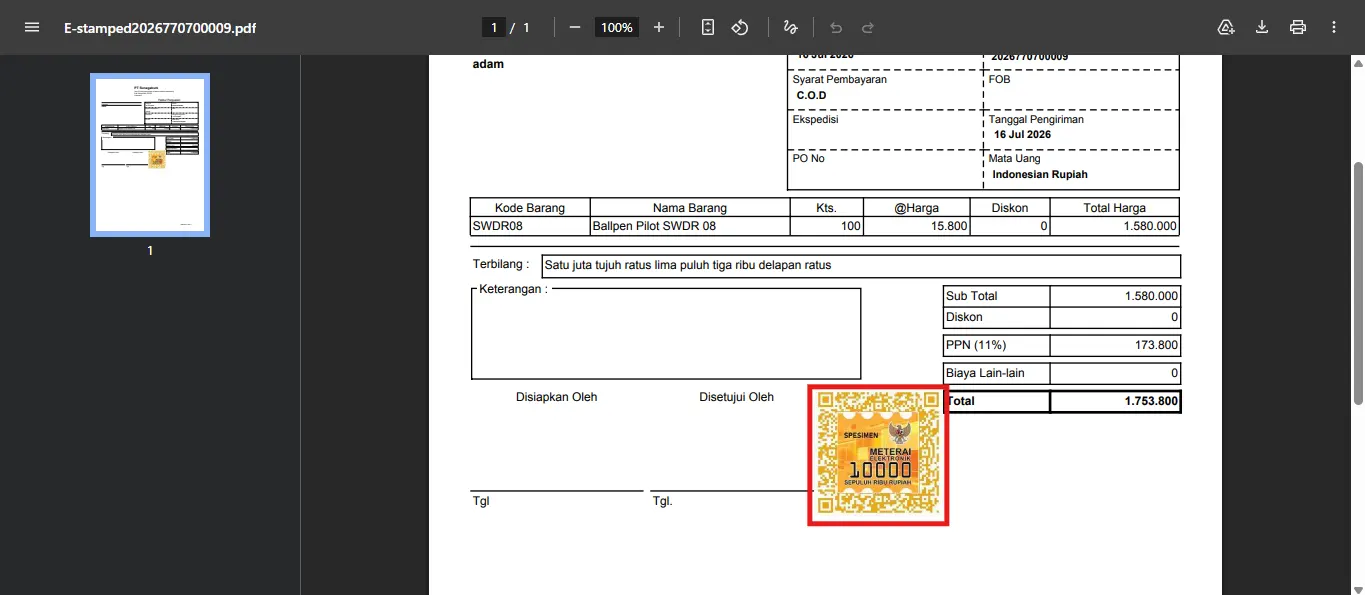 mengatur dan menggunakan e-Meterai
