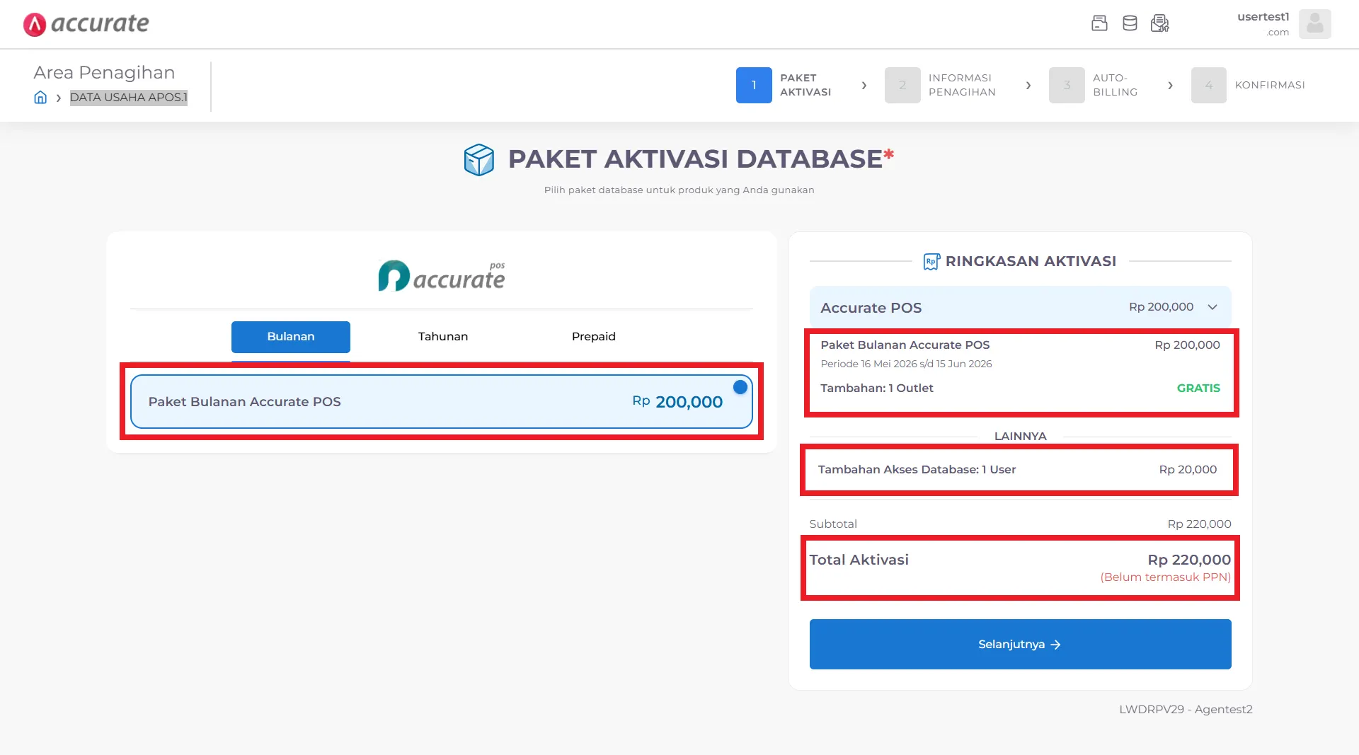 aktivasi Accurate POS