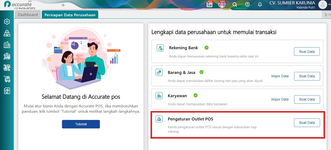 melengkapi data Perusahaan