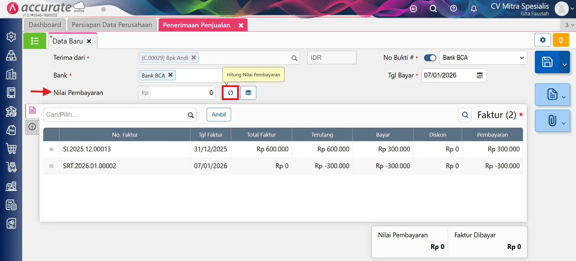 mencatat retur penjualan di Luar Accurate Online