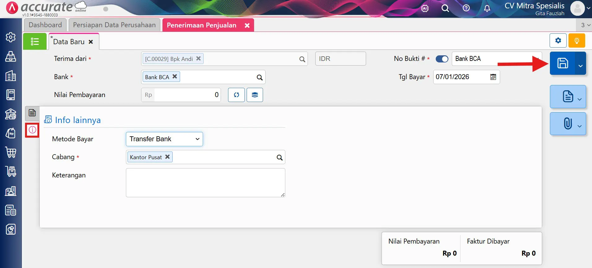 mencatat retur penjualan di Luar Accurate Online
