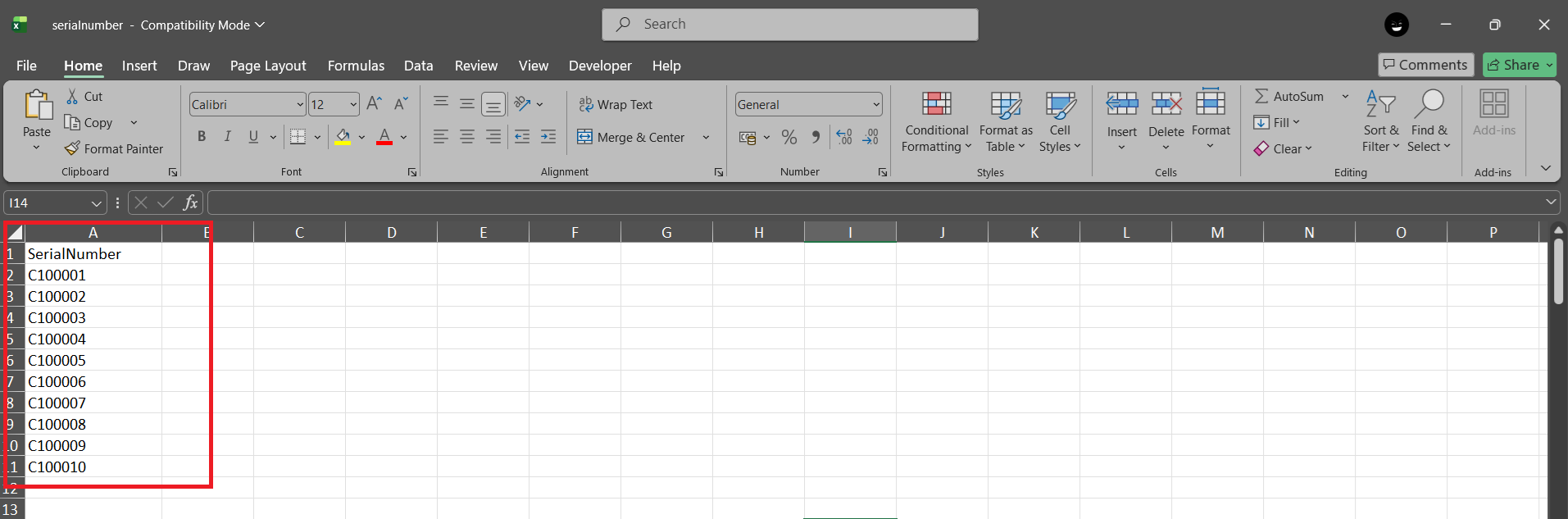 impor barang dengan nomor seri