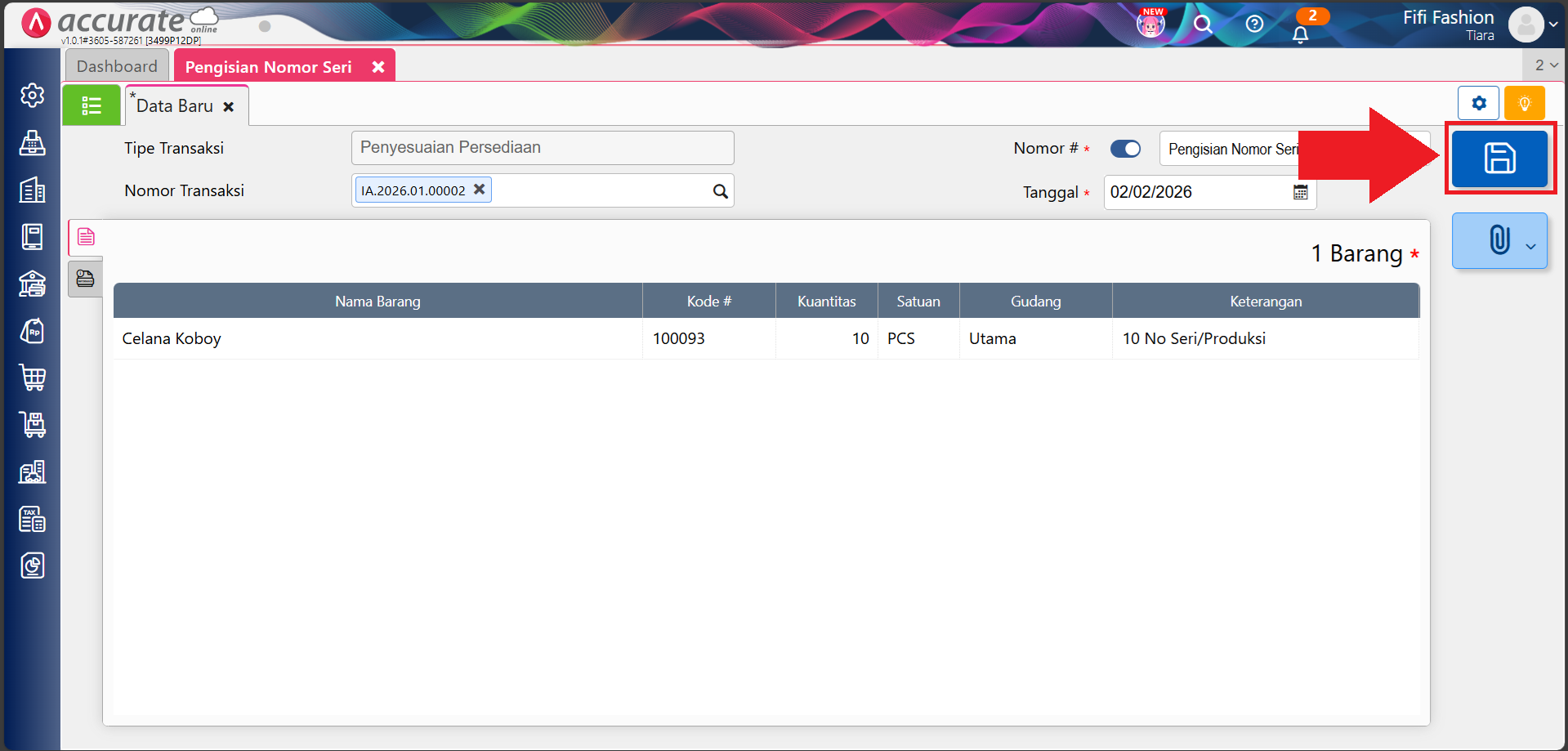 impor barang dengan nomor seri