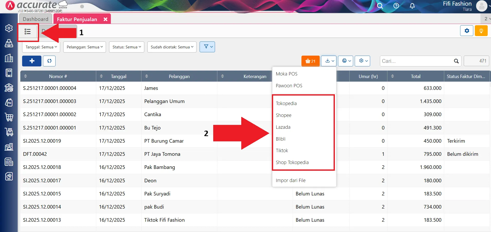 Cara impor penjualan e-Commerce