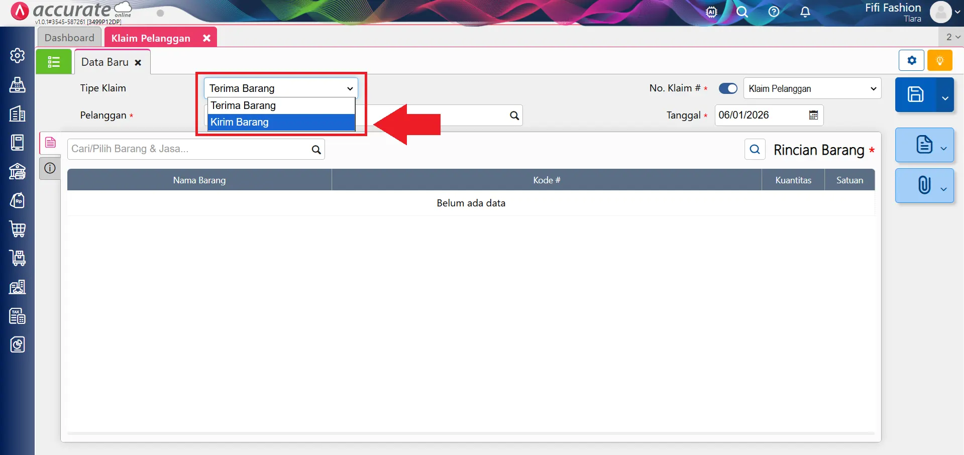 memberikan klaim pelanggan