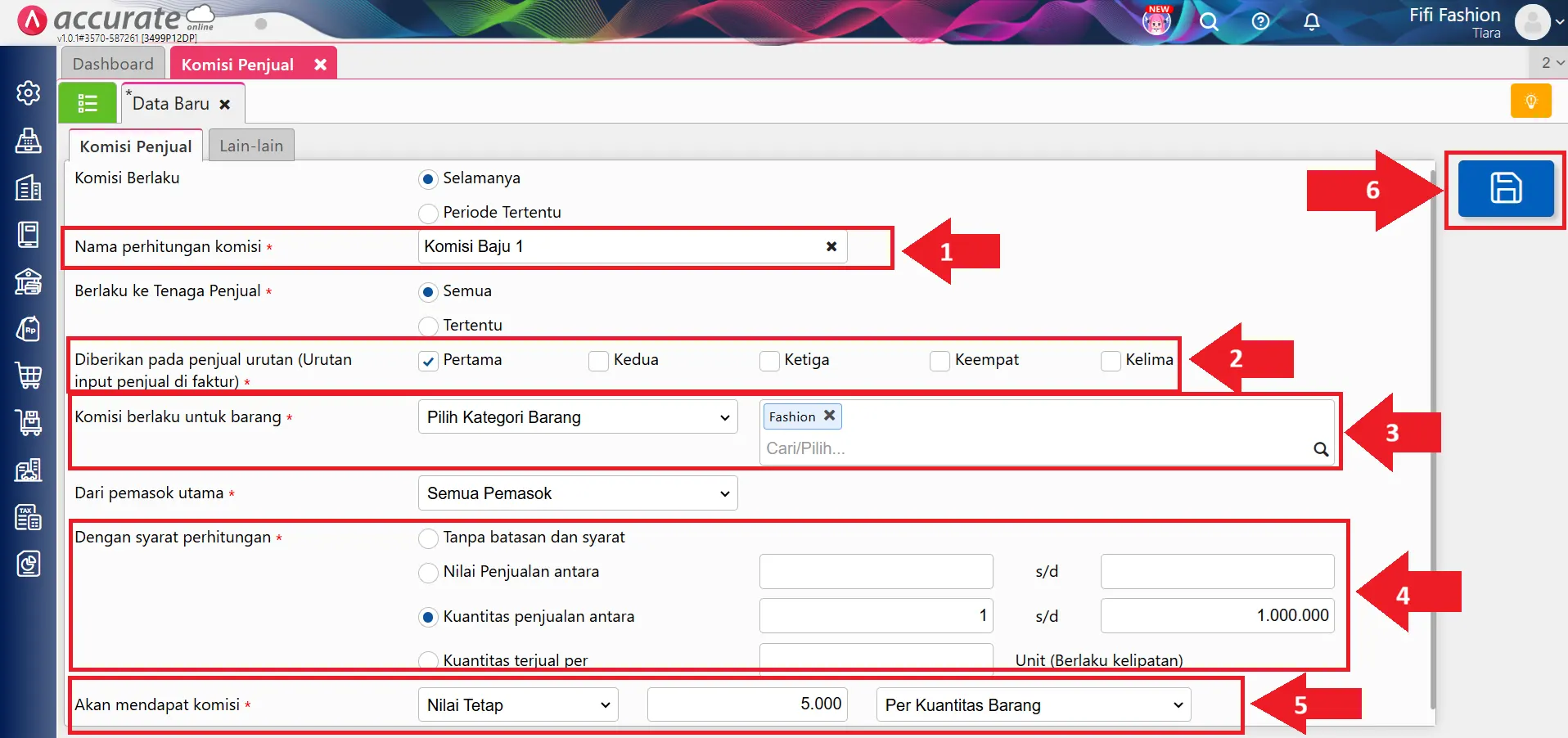 komisi penjualan bertingkat