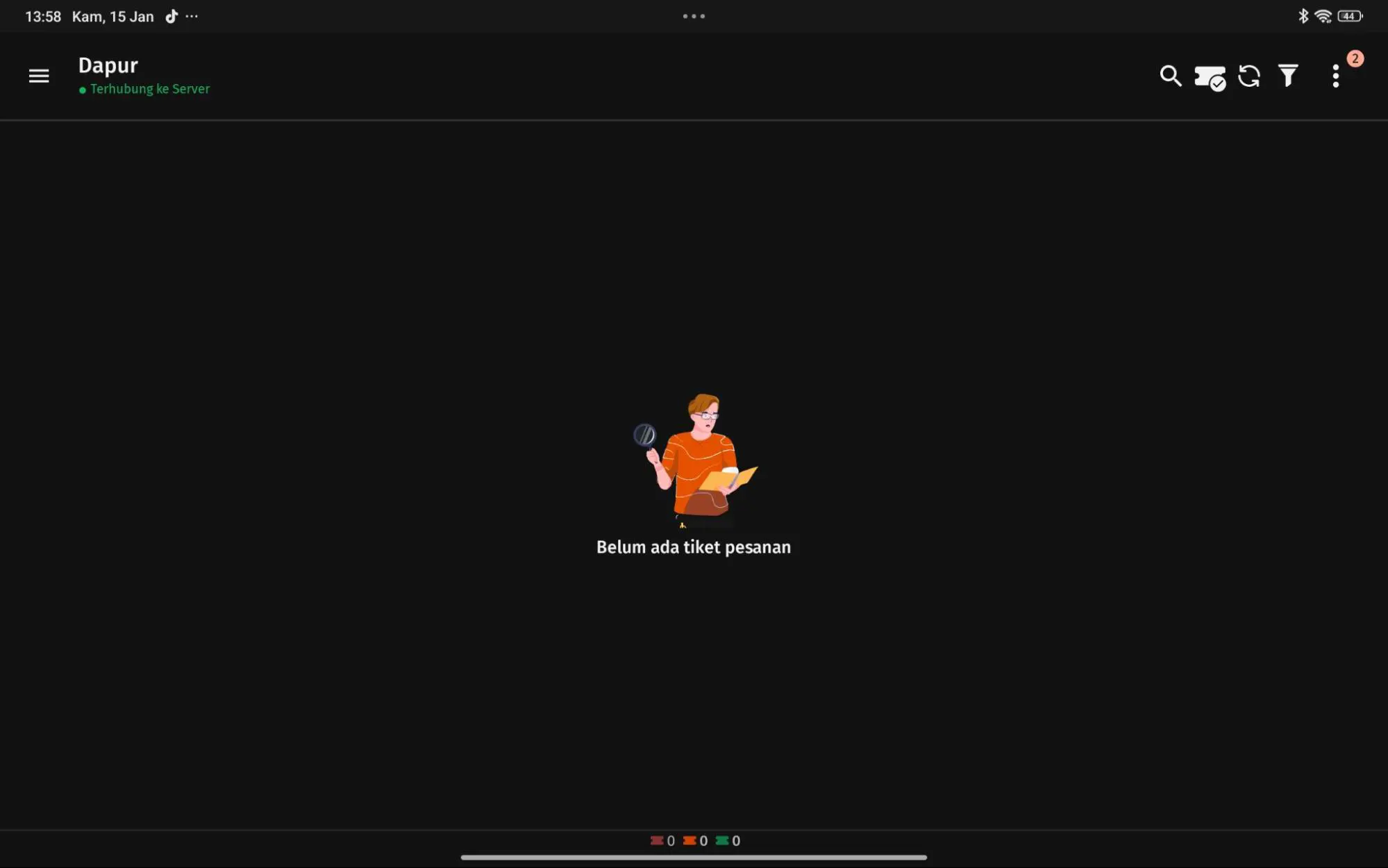 proses tiket pesanan KDS